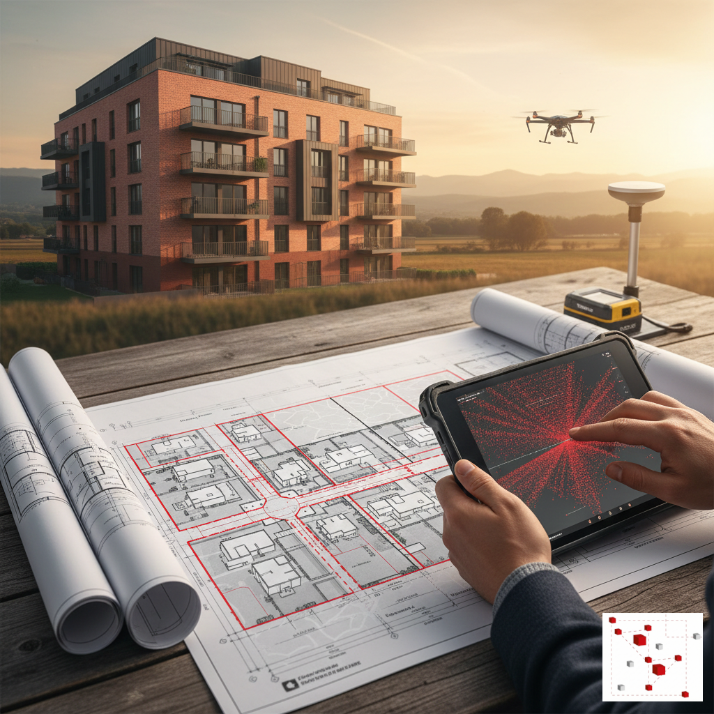 Plan de division de copropriété sur tablette numérique par le Cabinet VAILLES en Haute-Garonne.